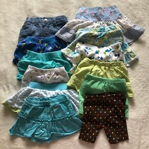 Bundle 12 shorts/ 18 mos.